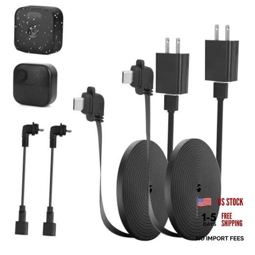 Pack 10ft/3m Power Cord and Adapter for Blink Outdoor 4(4th Gen)/(3rd 10FT 2
