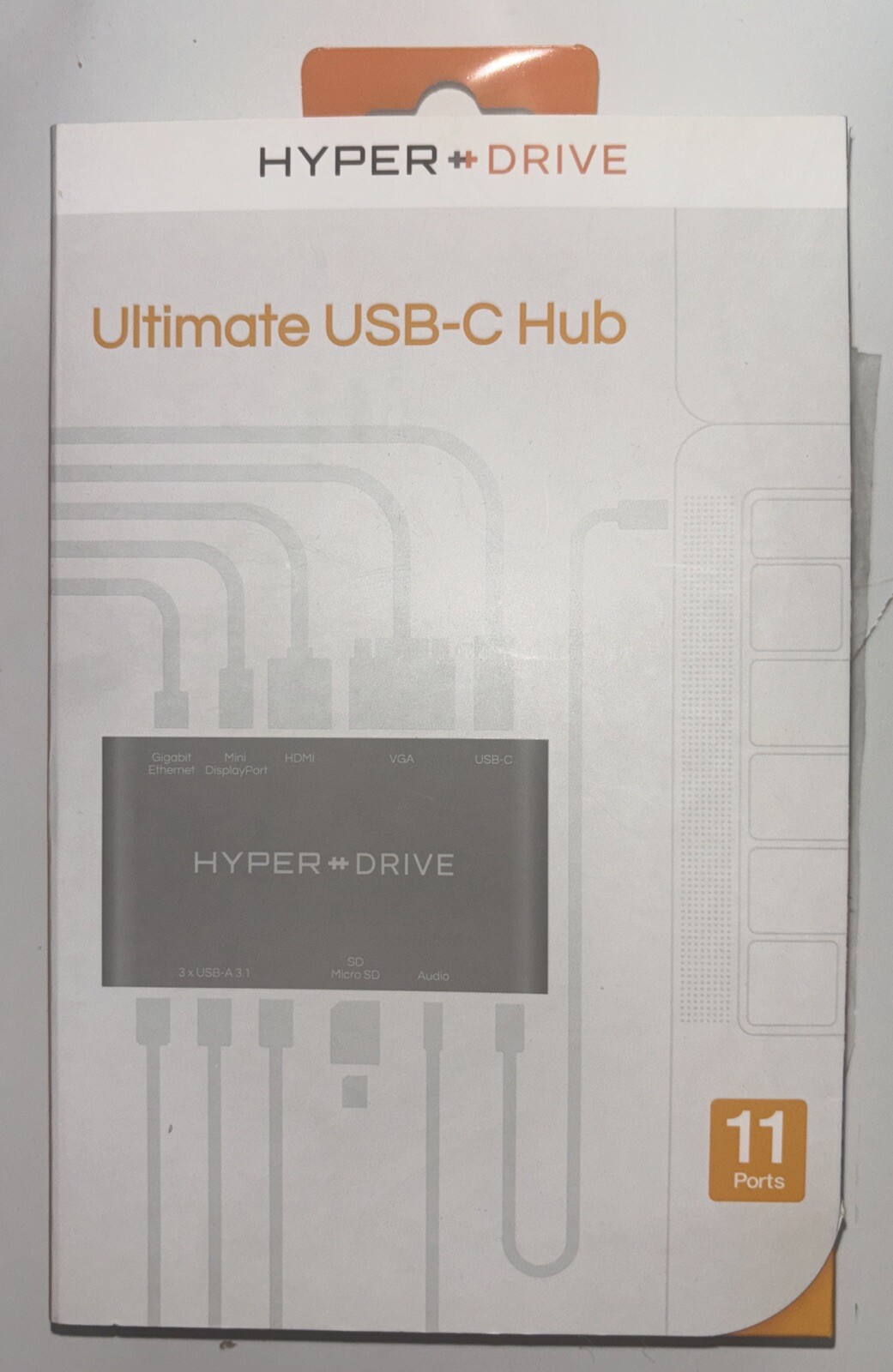 Hyper Drive Ultimate 11 in 1 USB-C to HDMI/3.5mm/SD Hub for Mac/PC/Mobile Grey