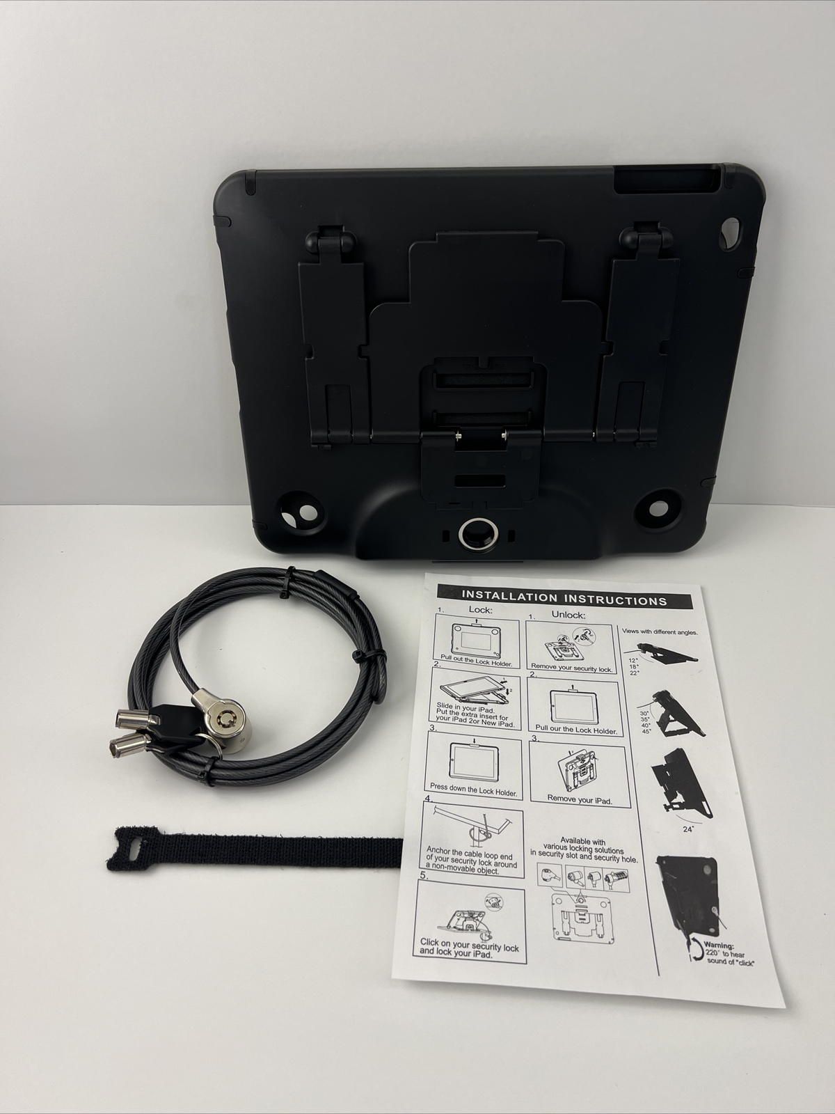 Ipevo ISC-10 iPad Security Case With Lock and Stand Fits Original iPad,  2, 3 &4