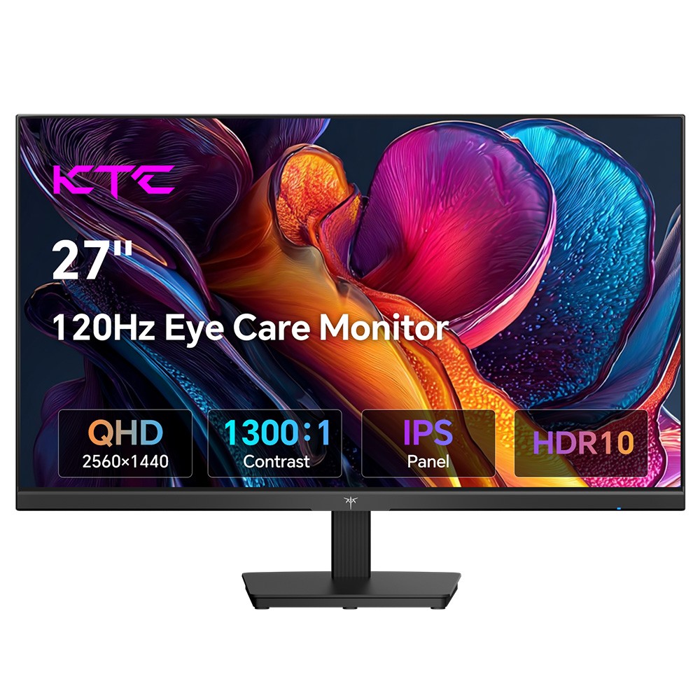 KTC H27D9 27" QHD IPS Gaming Monitor 120Hz HDR10 Adaptive Sync VESA Wall Mount
