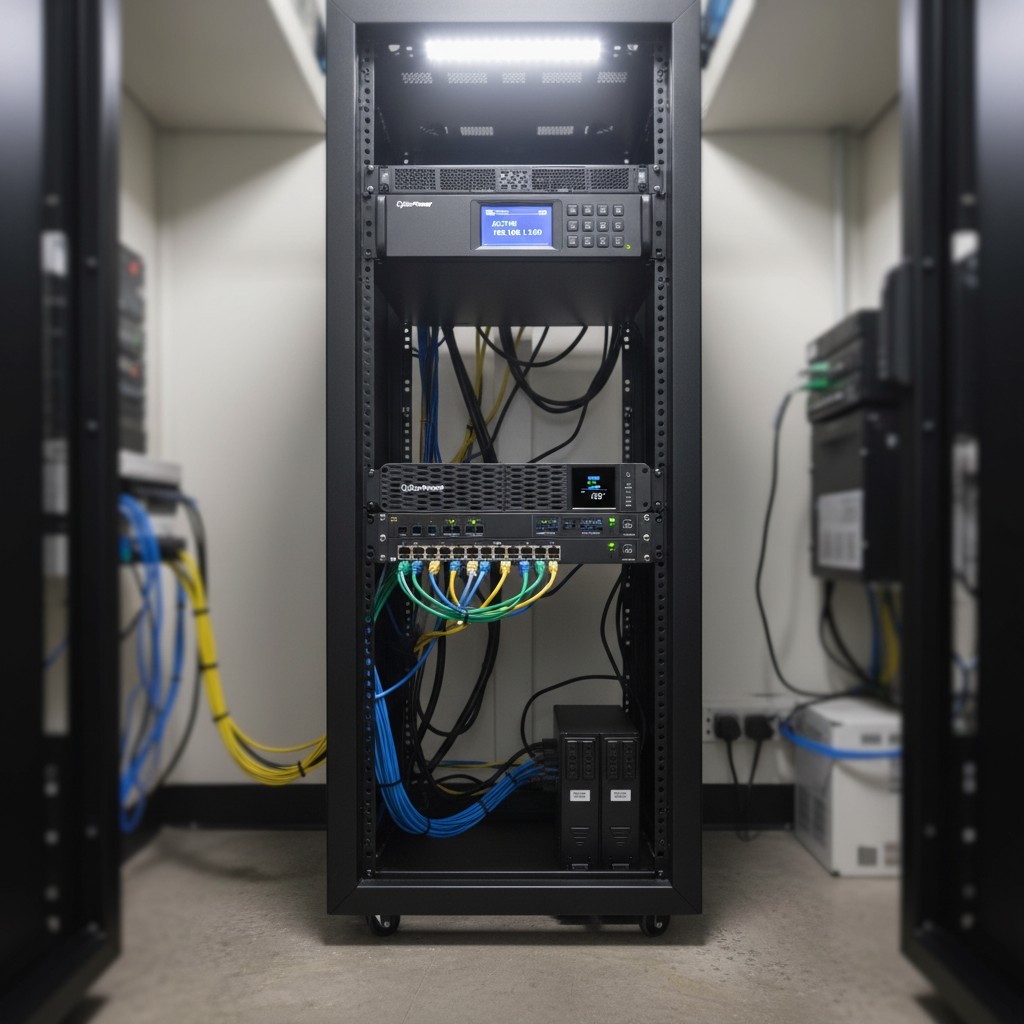 Compact 2U Rackmount UPS - 1500VA Battery Backup & Advanced Surge Protection