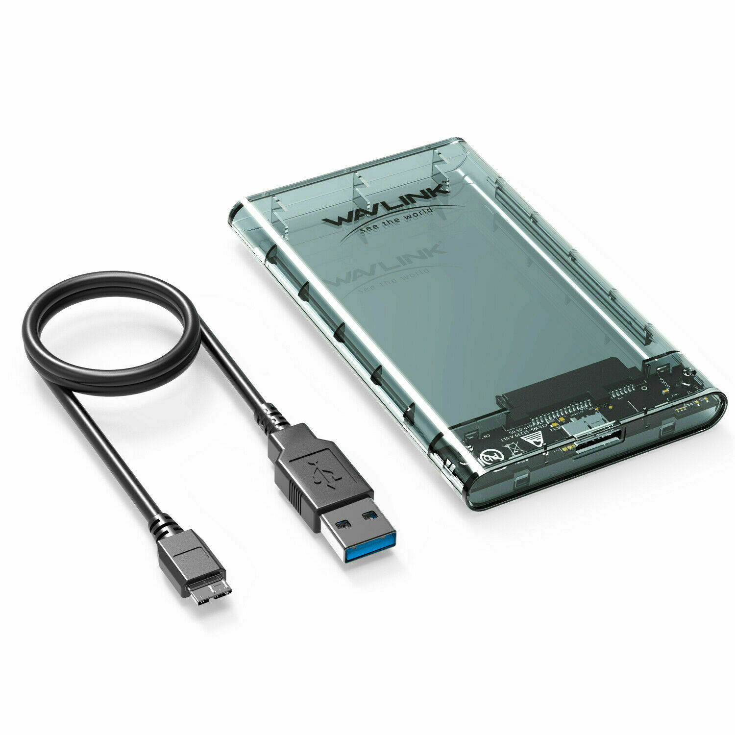 WAVLINK 2.5" SATA USB 3.0 Hard Drive Disk HDD SSD Enclosure External Laptop Case