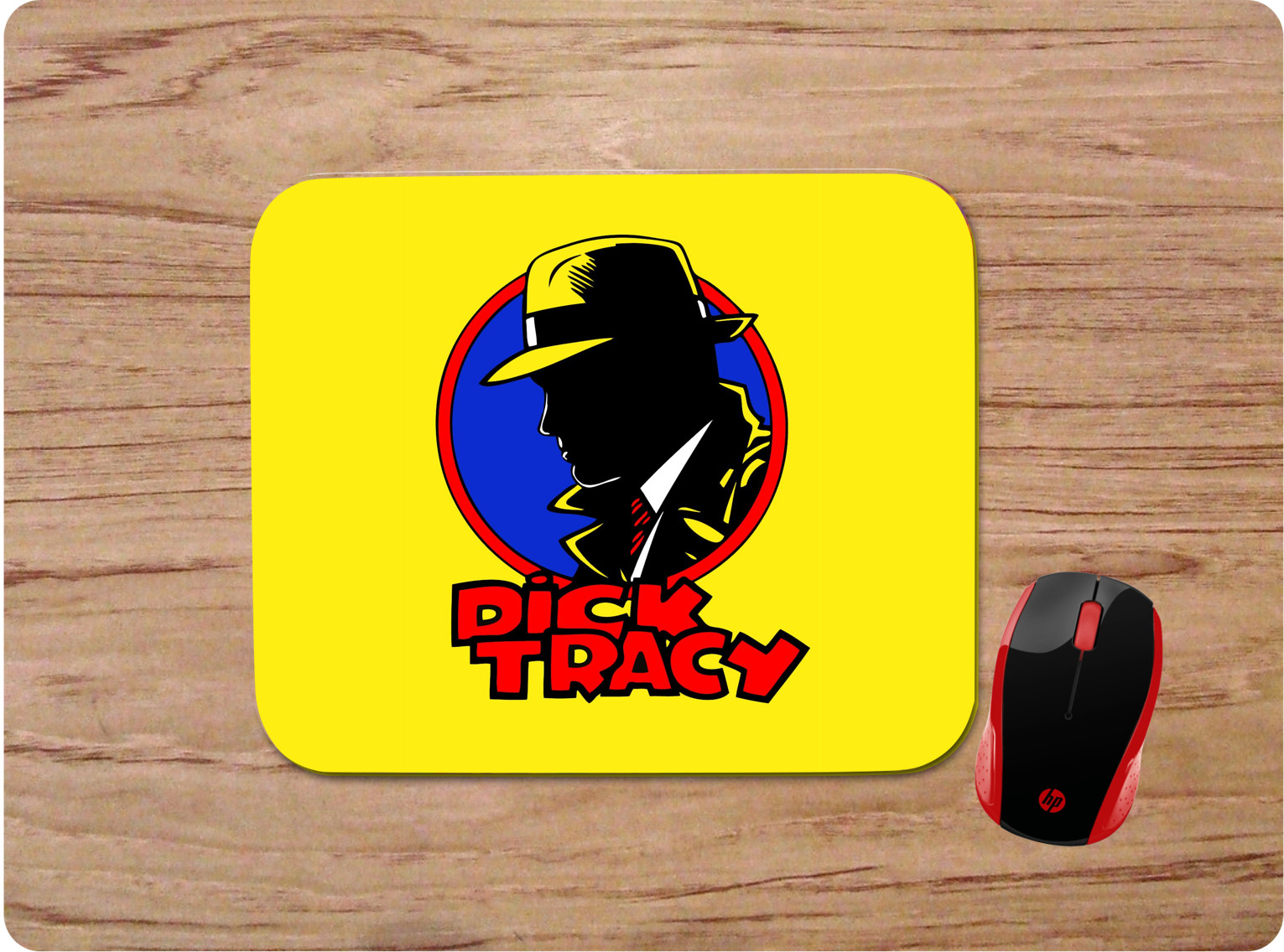 DICK TRACY DETECTIVE YELLOW NEOPRENE NON-SLIP SOFT MOUSE PAD USA SHIP