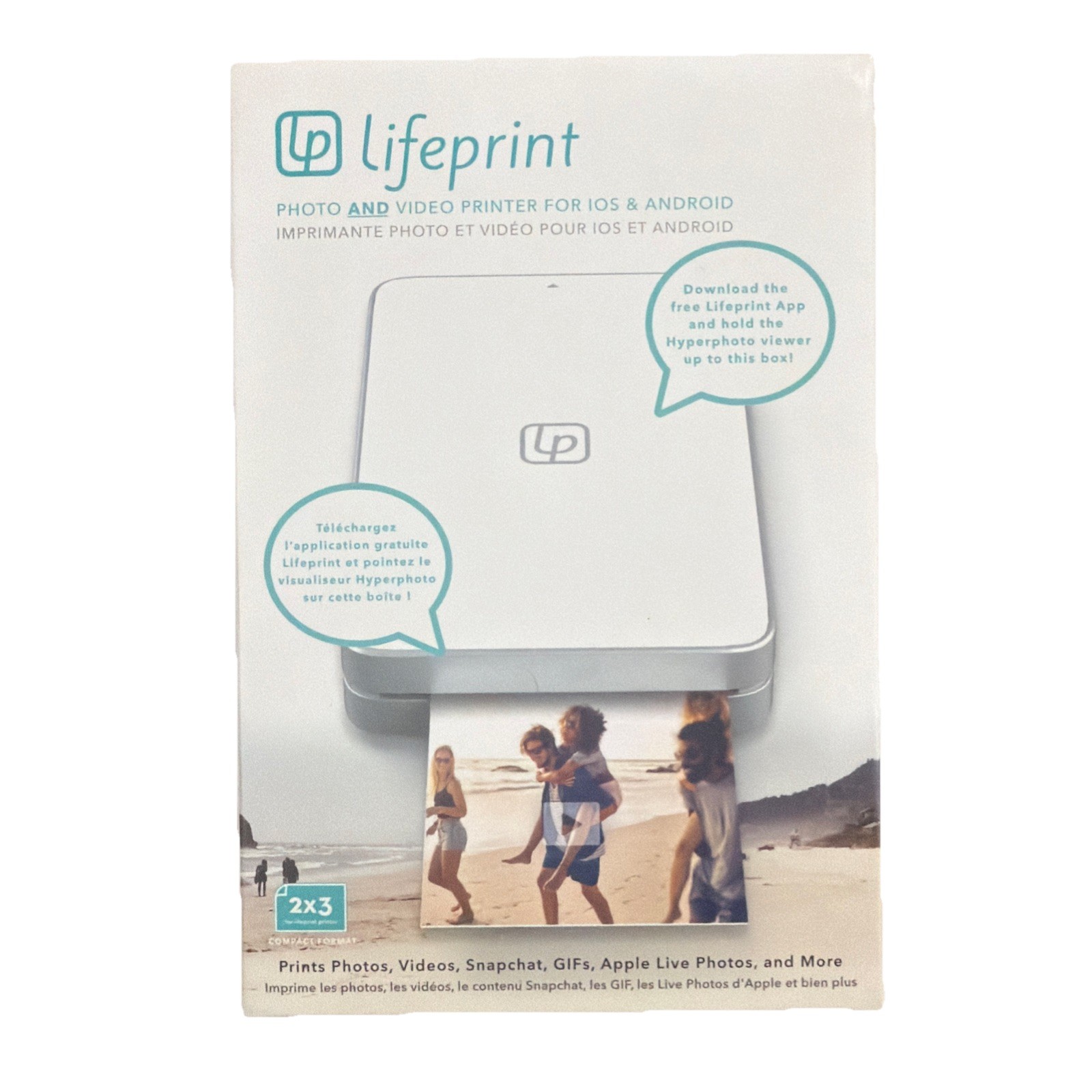 Lifeprint 2x3 Portable Photo And Video Printer For iPhone And Android LP001-6