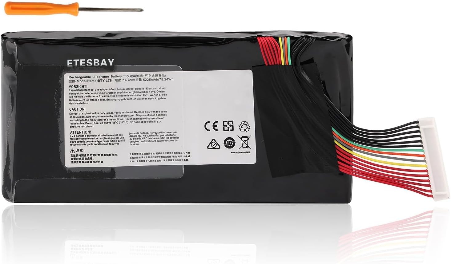 ETESBAY BTY L78 11.1V 5225mAh Laptop Battery Replacement For MSI GT62 GT62VR
