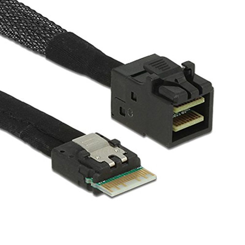 JSER Slim Line SAS 4.0 PCIE4.0 SFF-8654 4I 38Pin Host to HD Mini SAS SFF-8643 4I