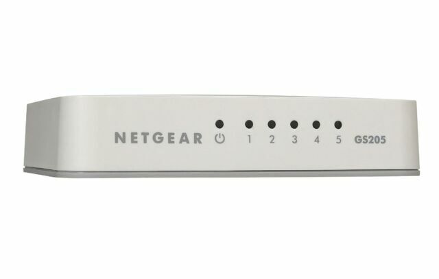 NETGEAR Unmanaged 5-Port Gigabit Ethernet Switch GS205 For Home Networks - NIB