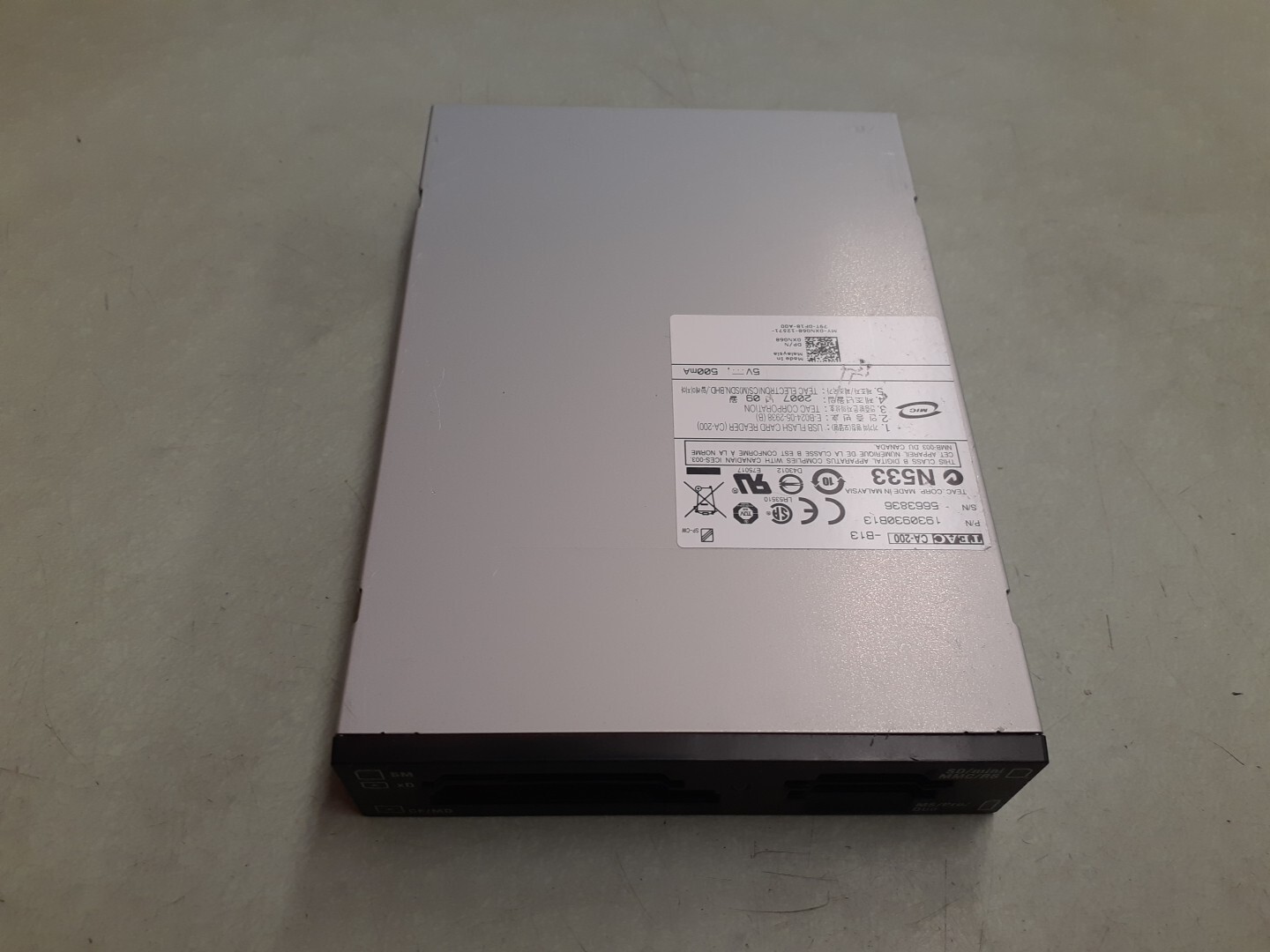 TEAC CA-200 -B13 Media Flash Card Reader 1930930B13 0XN068 XN068 - Black Bezel