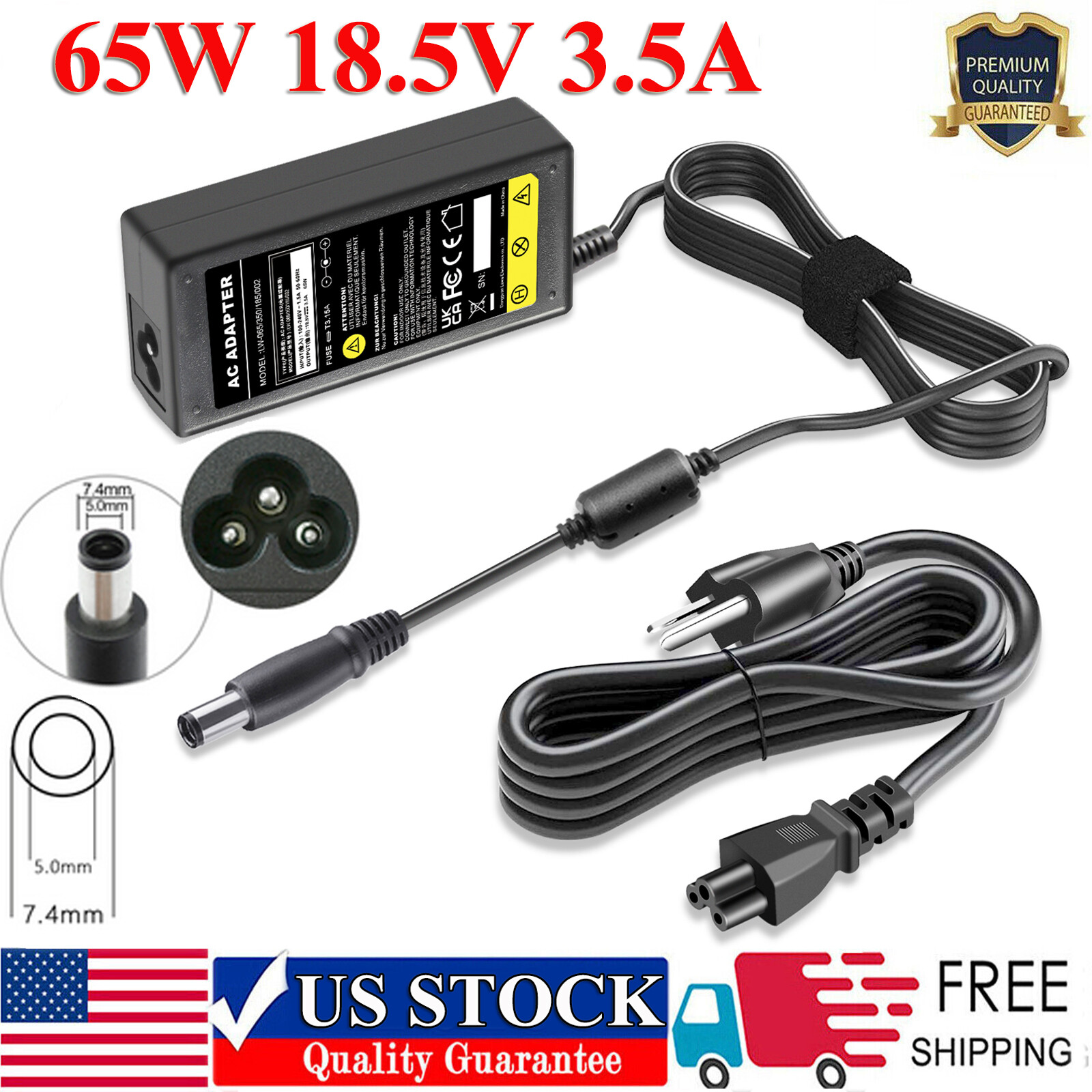 100% New For Laptop Charger AC Adapter HP Probook 4530s 4535s 4540s with LEAD
