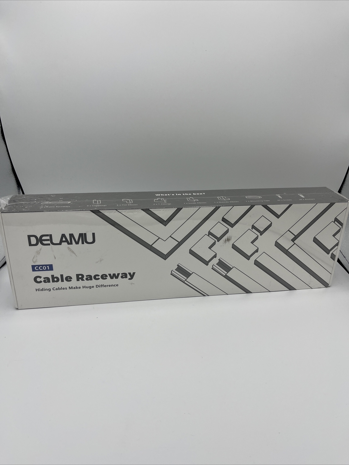 Delamu CC01 Cable Raceway Cord Cover Raceway Kit NEW Sealed 