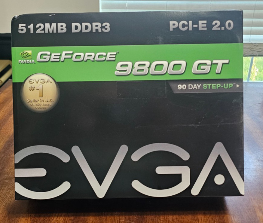 EVGA GeForce 9800 GT 512MB DDR3 PCI-E 2.0 Video Card - New, Box Sealed