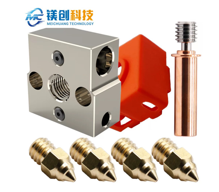 CR6SE Aluminum Copper Plated Heater Block High Temp 3D Printer Hotend Part