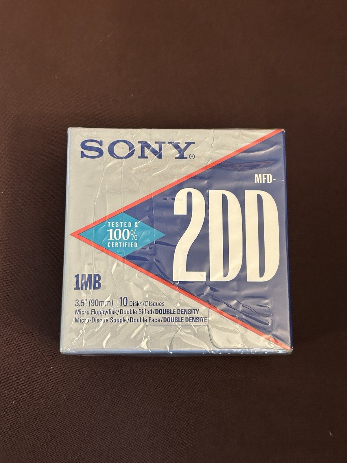 Vintage Sony MFD-2DD 3.5in 720KB 2DD Floppy Disks 10 Pack IBM Brand NEW Sealed.