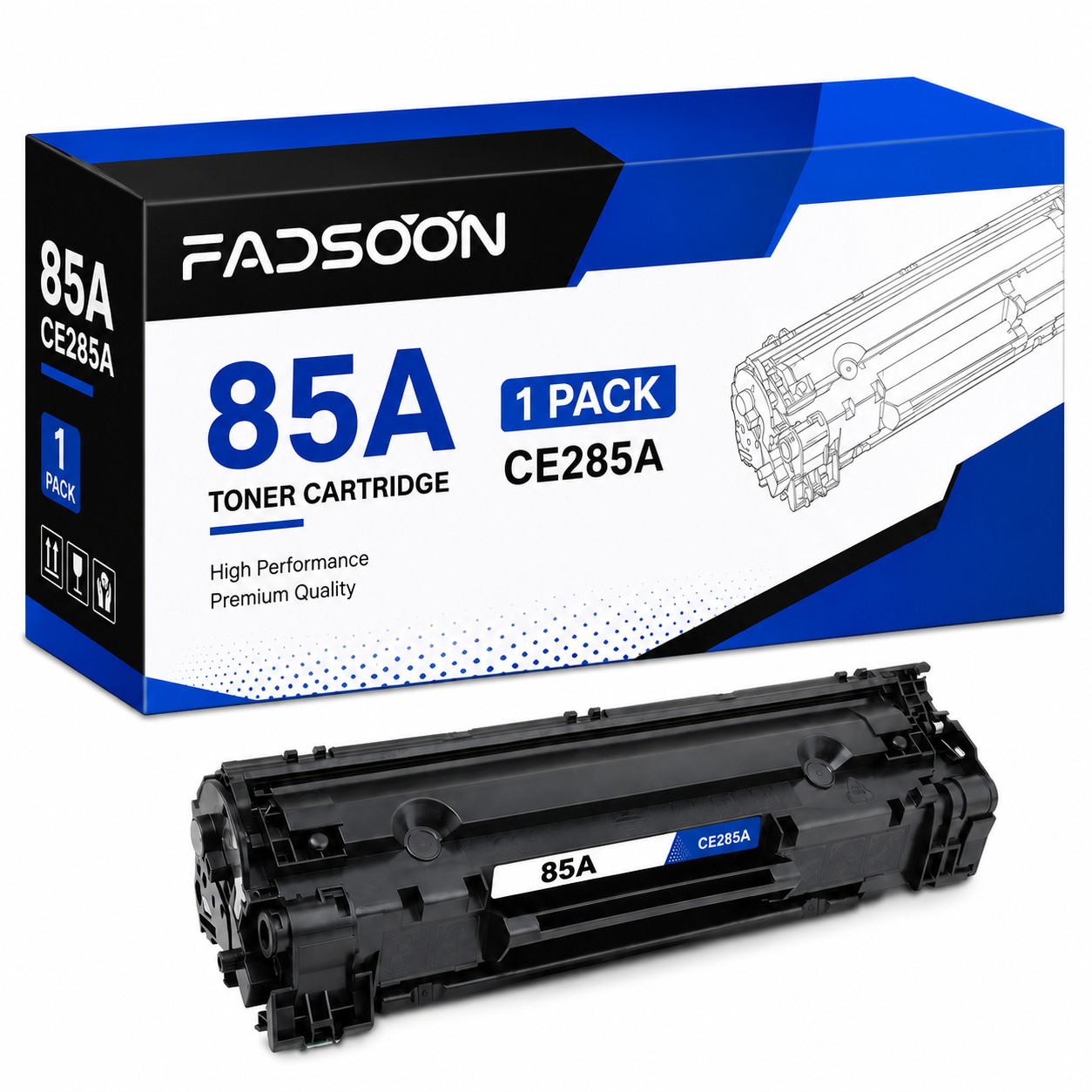 FADSOON® 1PK CE285A Toner for LaserJet M1132 M1217nfw M1212nf P1102 P1102W P1106
