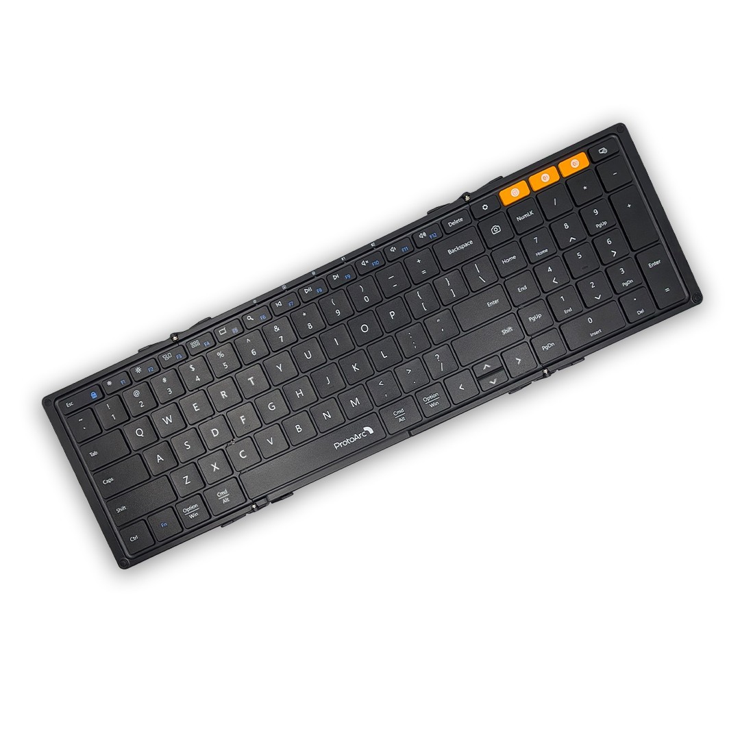 ProtoArc XKM01 Foldable Bluetooth Keyboard Mouse Combo Travel Case Black