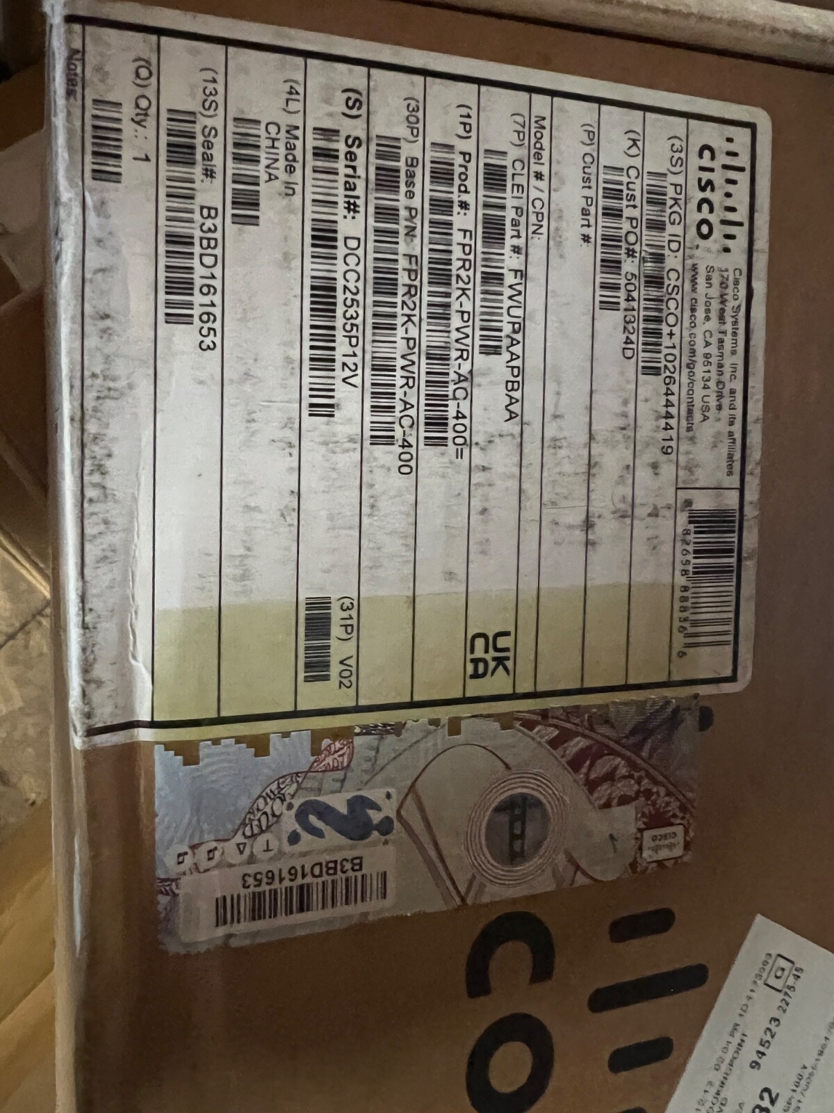 CISCO FPR2K-PWR-AC-400  Firepower 2000 Series 400W AC Power Supply.