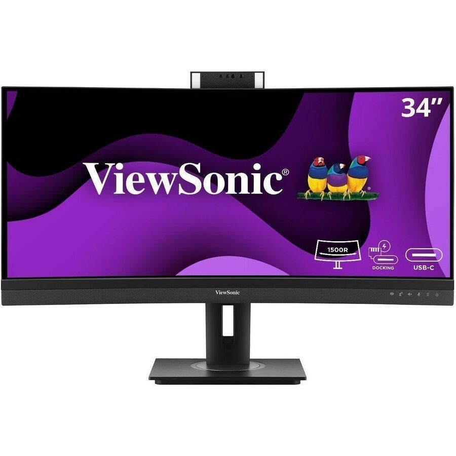 ViewSonic VG3457CV 34 Inch 1440p Ultrawide Docking Monitor, Curved IPS with