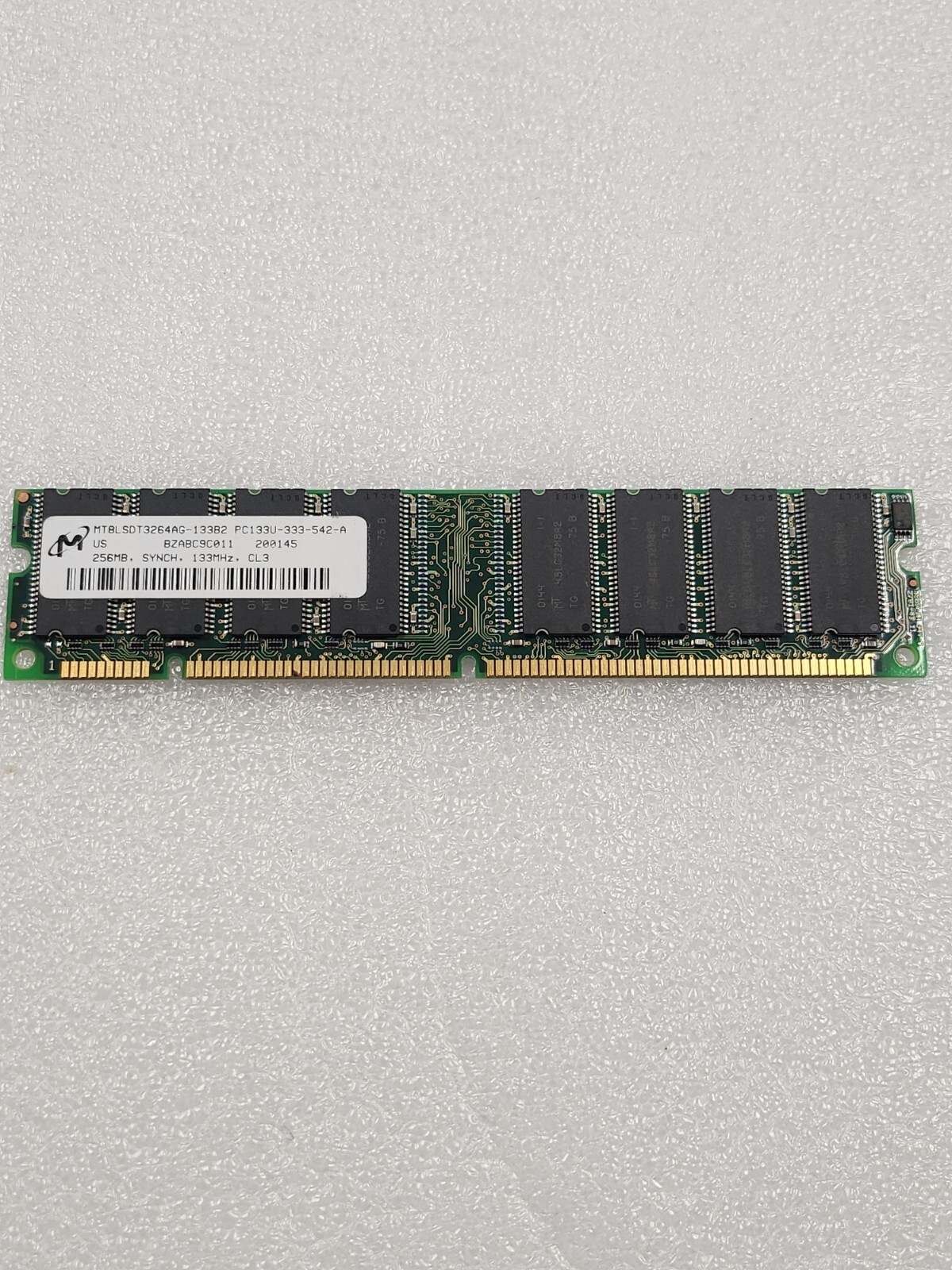 Vintage & New Micron 256MB DIMM 133 MHz SDRAM Memory MT8LSDT3264AG-133B2