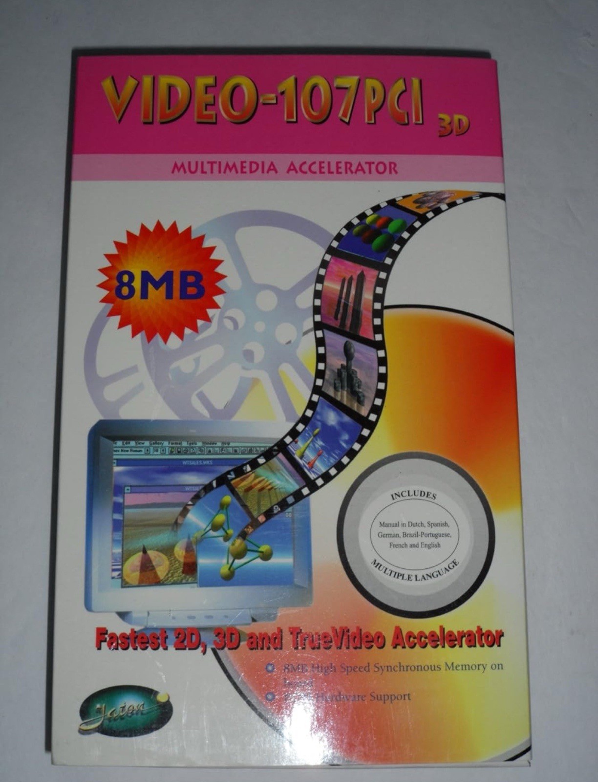 Jaton Trident 9880 PCI 8MB SGRAM Video Controller Card 82107PCI VIDEO-107PCI-3D
