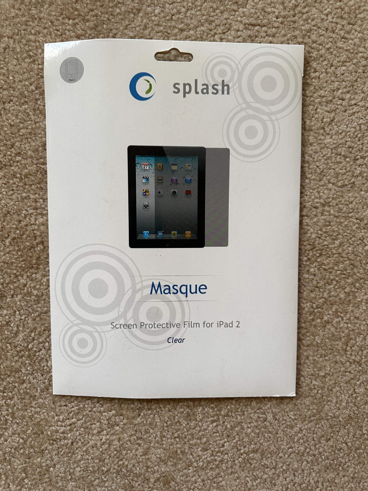 Splash Screen Protective Film for iPad 2 - Clear - Open Box, 1 screen protector