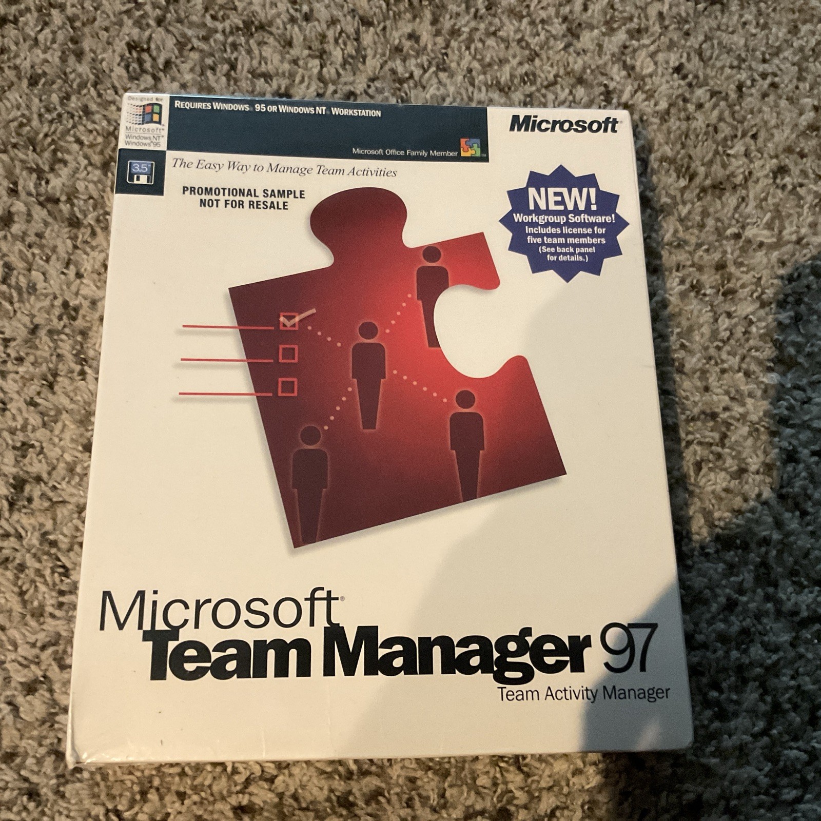 Microsoft Team Manager 97 Activity Manager New SEALED VINTAGE RARE