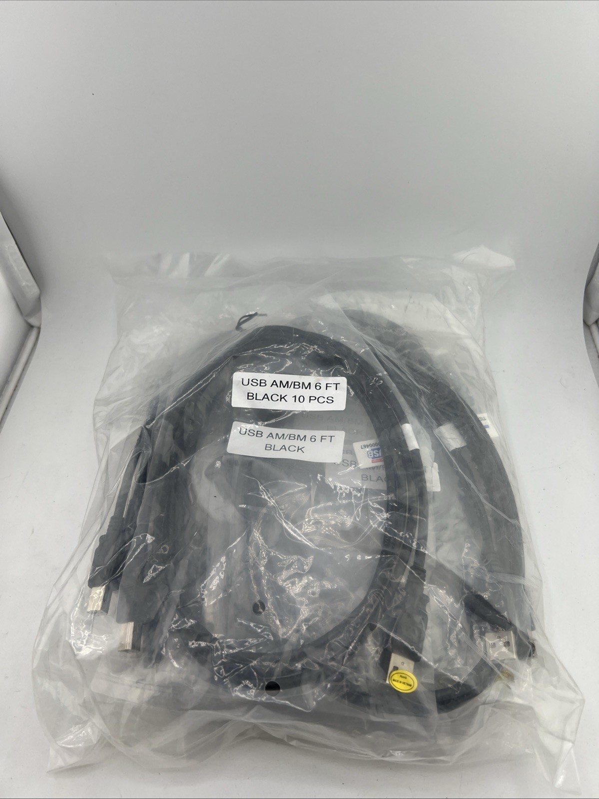 TID 60000467 USB AM/BM 6ft Printer Cable 10 Qty