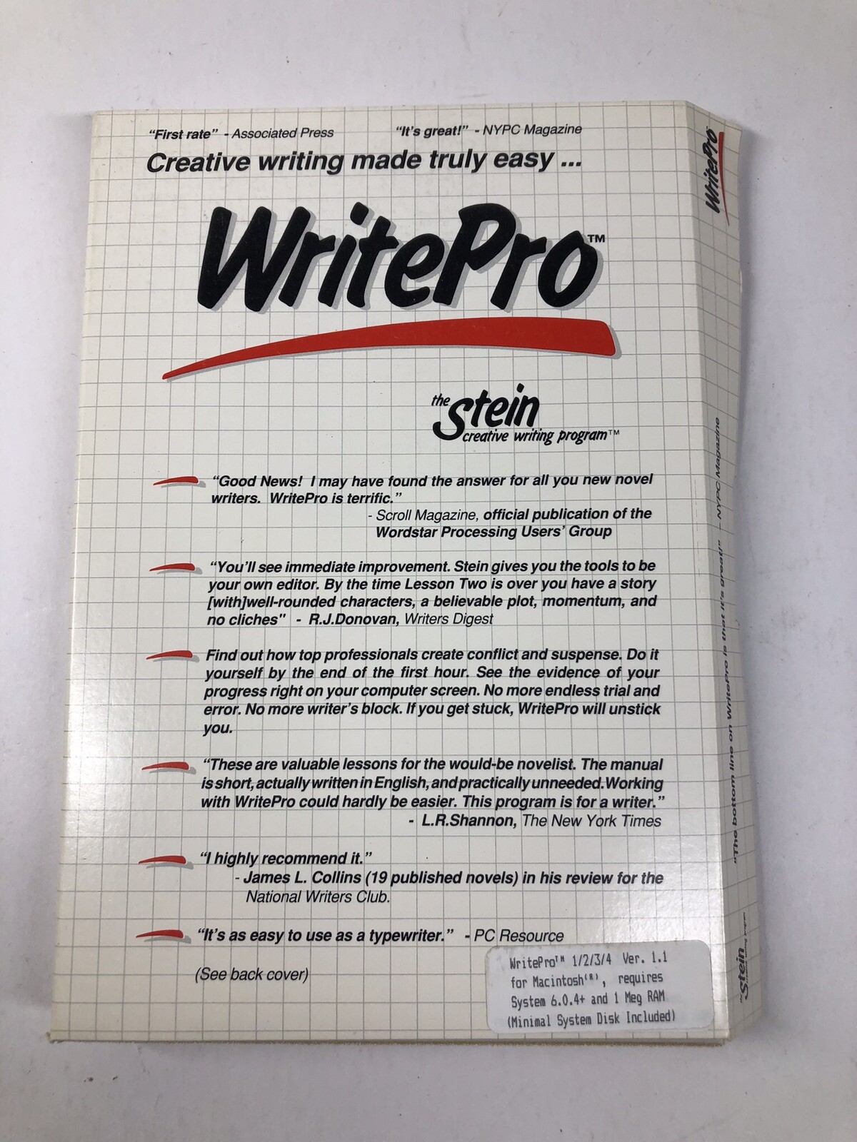 WritePro Creative Writing Lessons Software Disks 1 Through 4 For Mac