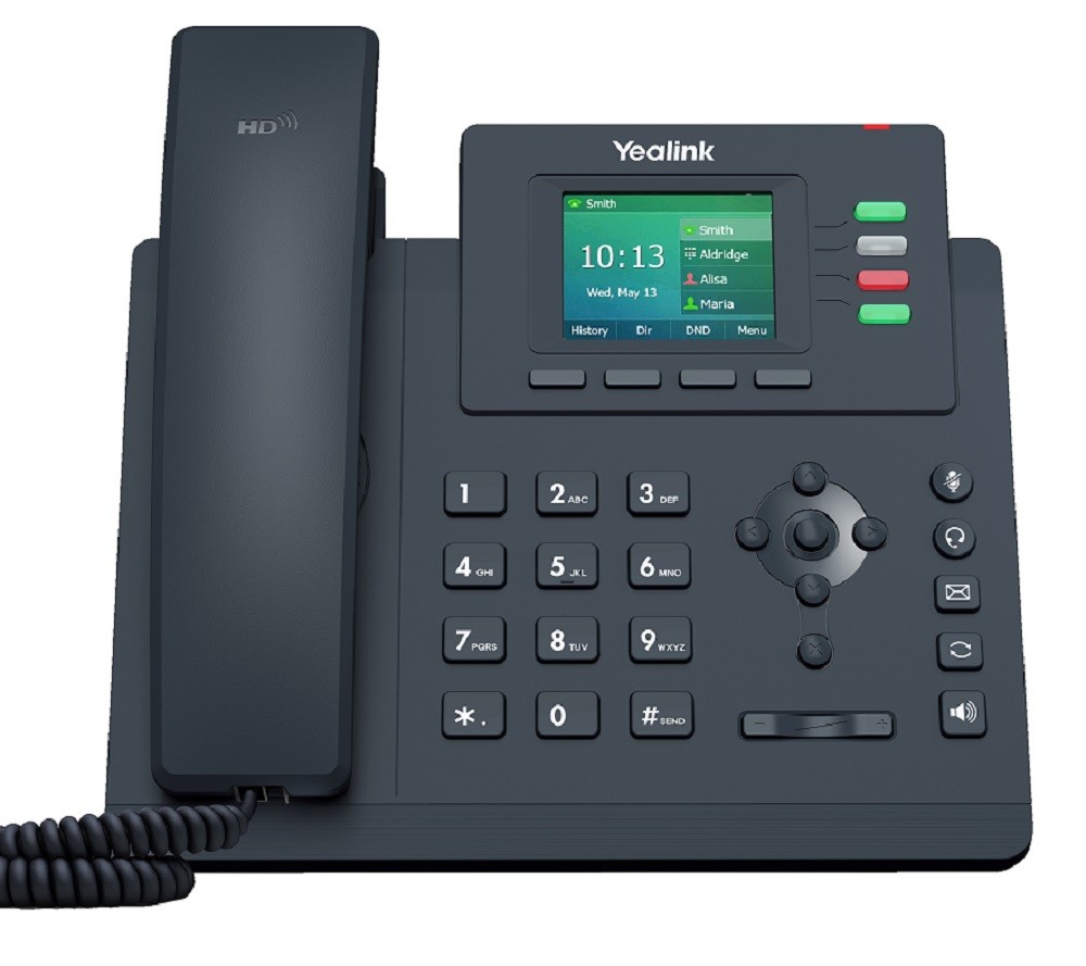 Yealink T33G IP Phone, 4 VoIP Accounts. 2.4-Inch Color Display - Black