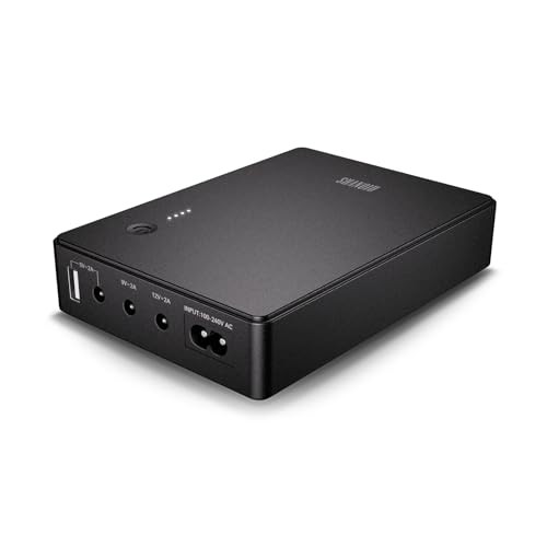 SHANQIU Mini UPS 5V 9V 12V Battery Backup for WiFi Router Modem Camera 37Wh 2A
