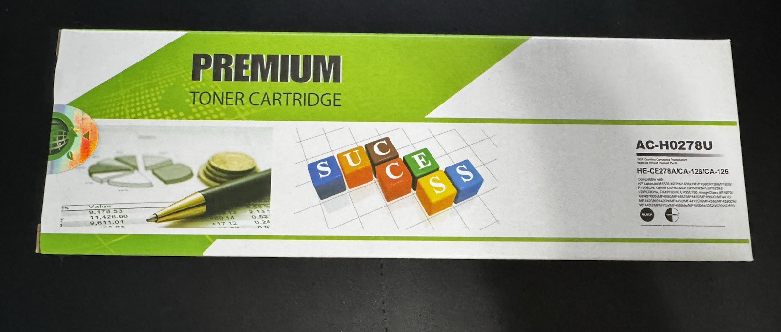 1 Premium AC-H0436U Compatible Black Ink Toner CB436A, CB435A/CE285A/Canon 125