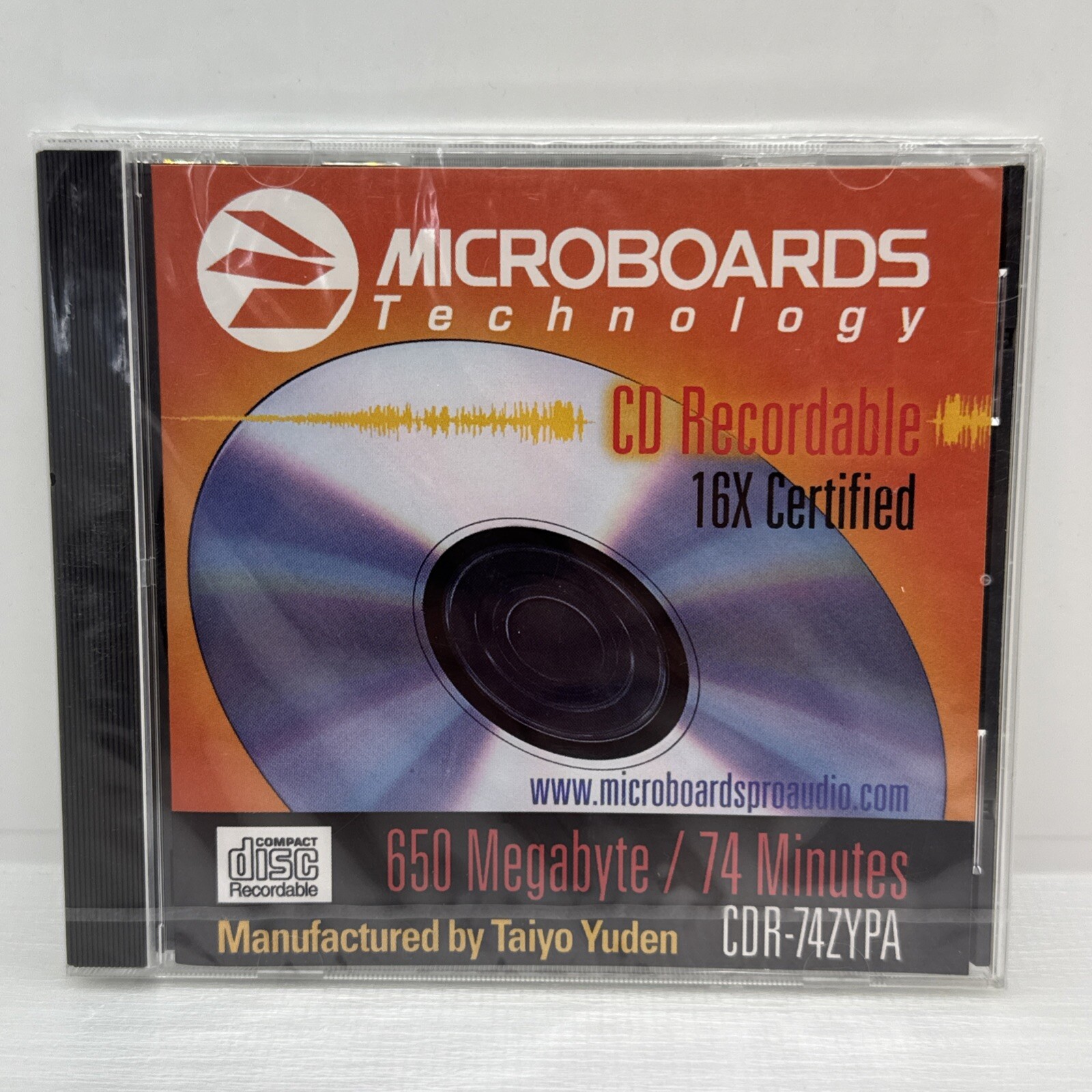 Microboards CD-R 650MB 74 Min 16X Taiyo Yuden CDR-74ZYPA