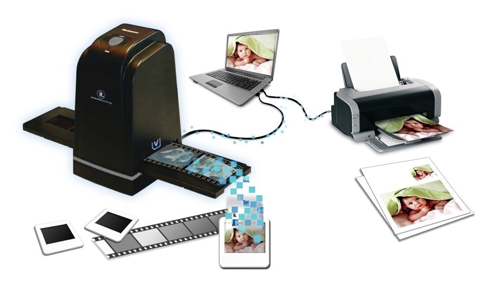 NEW-Innovative Technology ITNS-300 35mm FILM & SLIDE TO JPEG CONVERTER