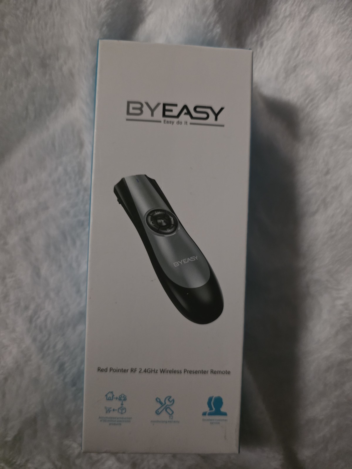 BYEASY RED POINTER RF 2.4GHz Wireless Presenter Remote Control NEW 