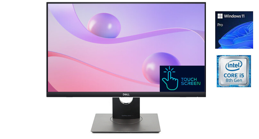 Dell OptiPlex 7070 Ultra AIO 23.8" TOUCH Win 11 Pro AIO i5, 16GB Ram, 512GB SSD