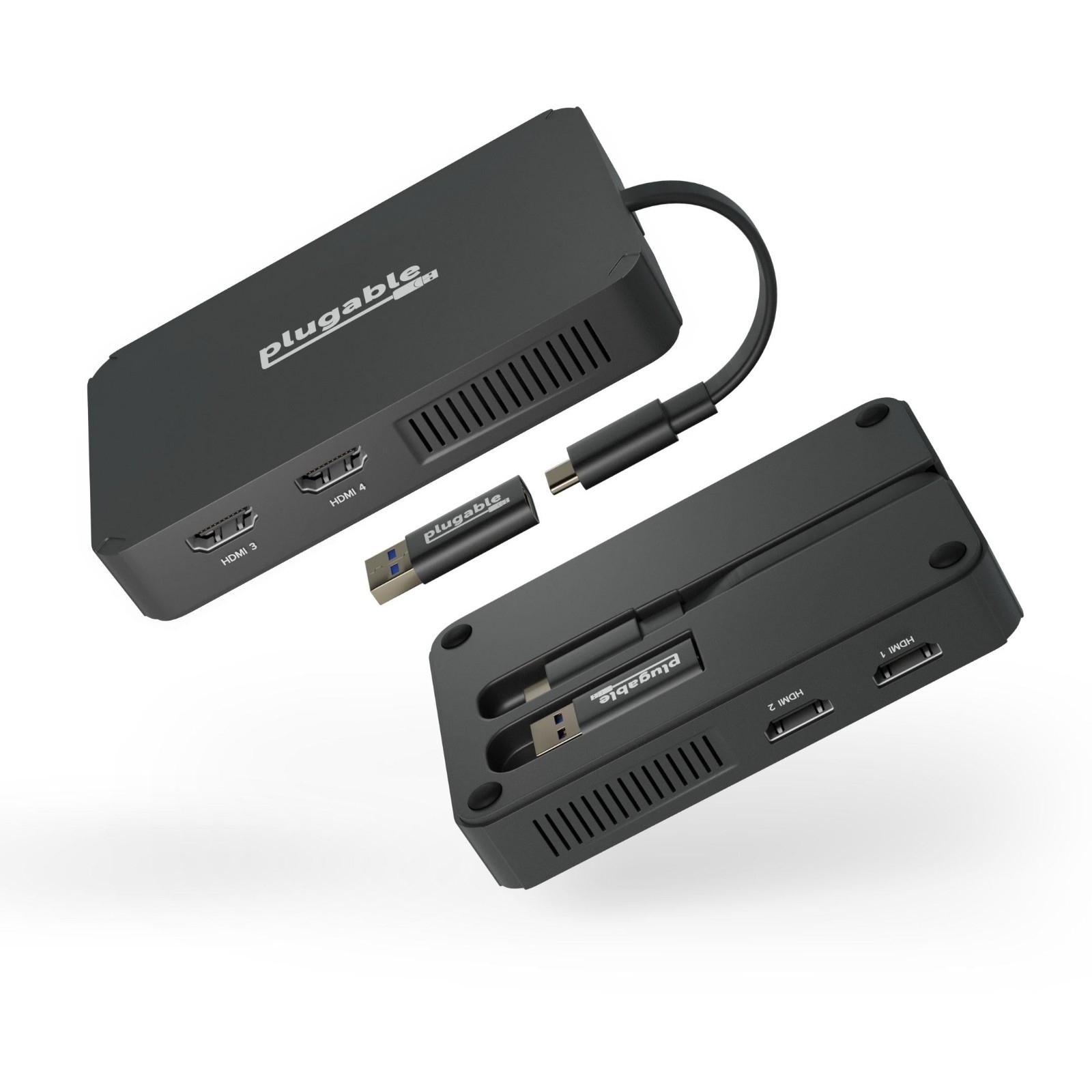 Plugable USBC-768H4 USB-C USB 3.0 to Quad HDMI Adapter