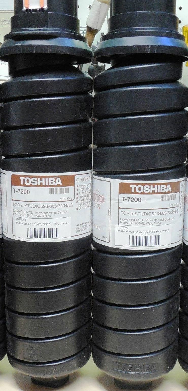 2 New Genuine Toshiba T-7200 Toner Cartridge Bottles OUT BOF BOX