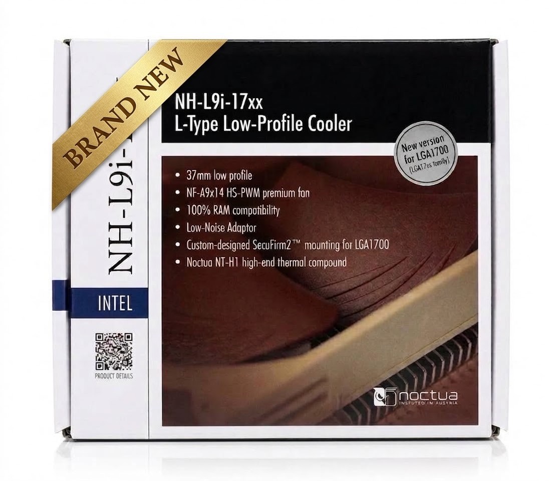 Intel-Compatible NH-L9i Low-Profile Cooler - 37mm Height Ultra-Quiet Design