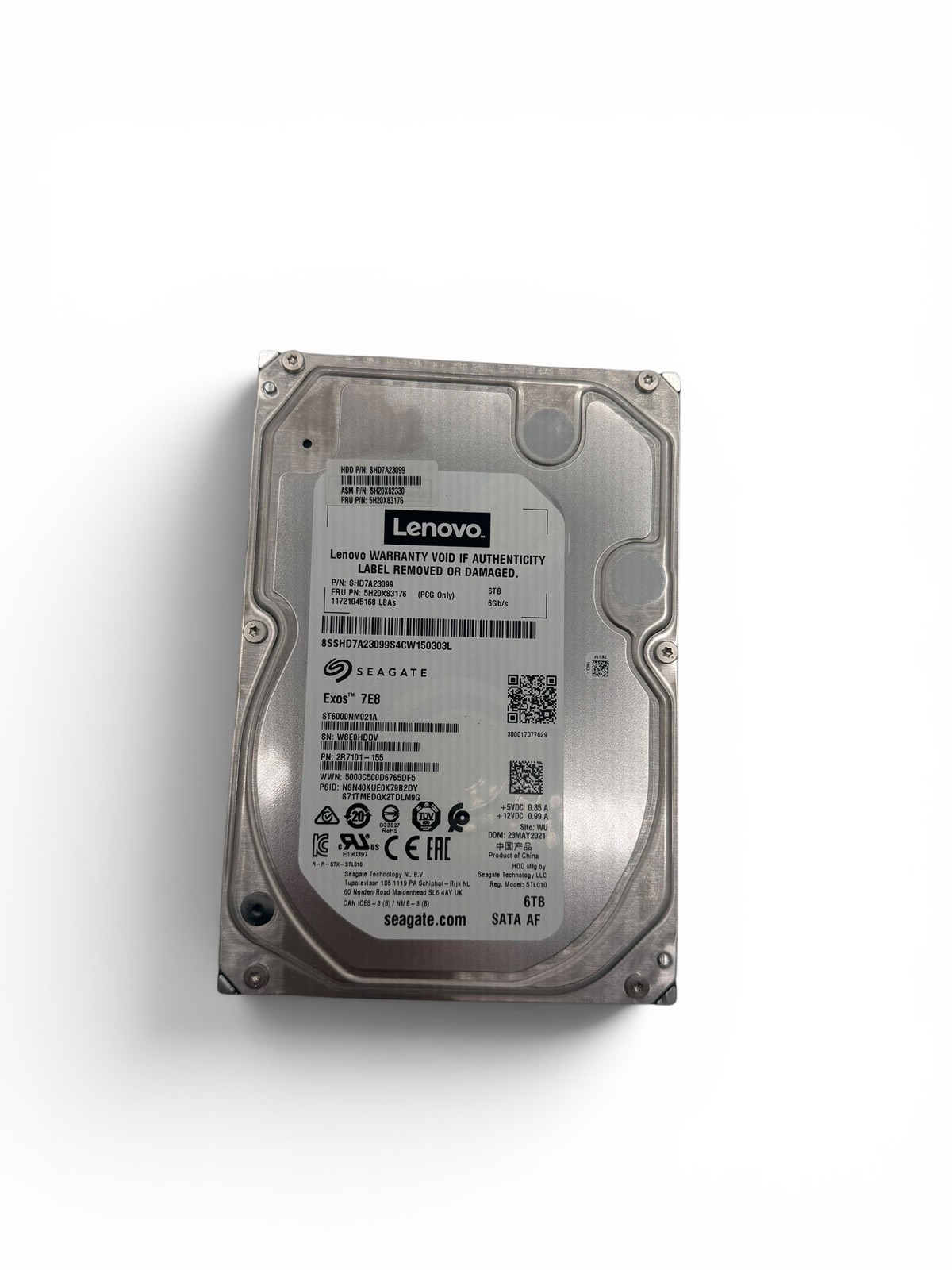 Seagate ST6000NM021A Exos 7E8 6TB SATA 7.2k 3.5 Hard Drive"