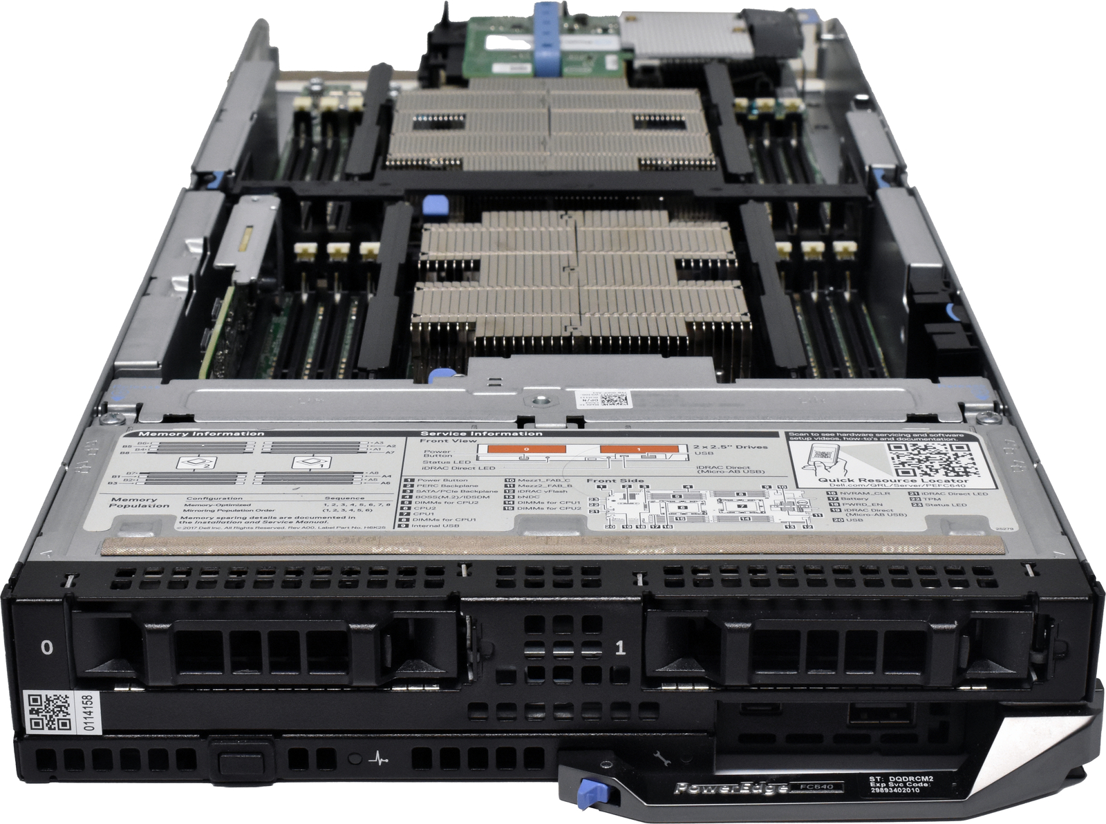DELL PowerEdge FC640 Blade Without CPU 0RAM QLogic 57840S 10GB Quad Port DC S...