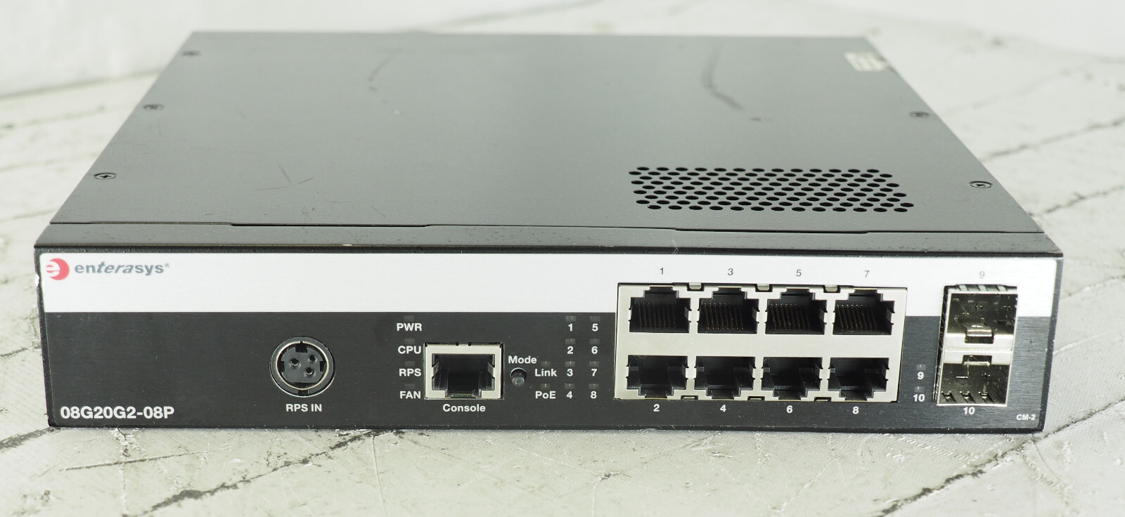 Extreme Networks/ Enterasys 08G20G2-08P 8 port 10/100/1000 Switch