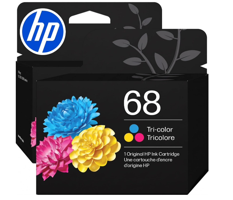 HP 68 Tri-Color Ink Cartridge, Works Envy 6100e, 6500e Series| 7FP20TN | 2Packs