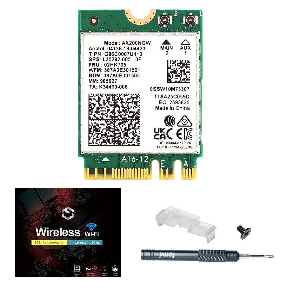 WiFi 6 AX200NGW M.2 Wireless Card Bluetooth 5.2 802.11AX Laptop Network Adapter
