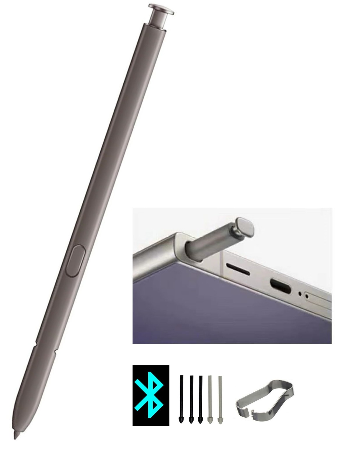 Galaxy S24 Ultra S Pen withBluetooth Replacement for Samsung Violet/Gray 