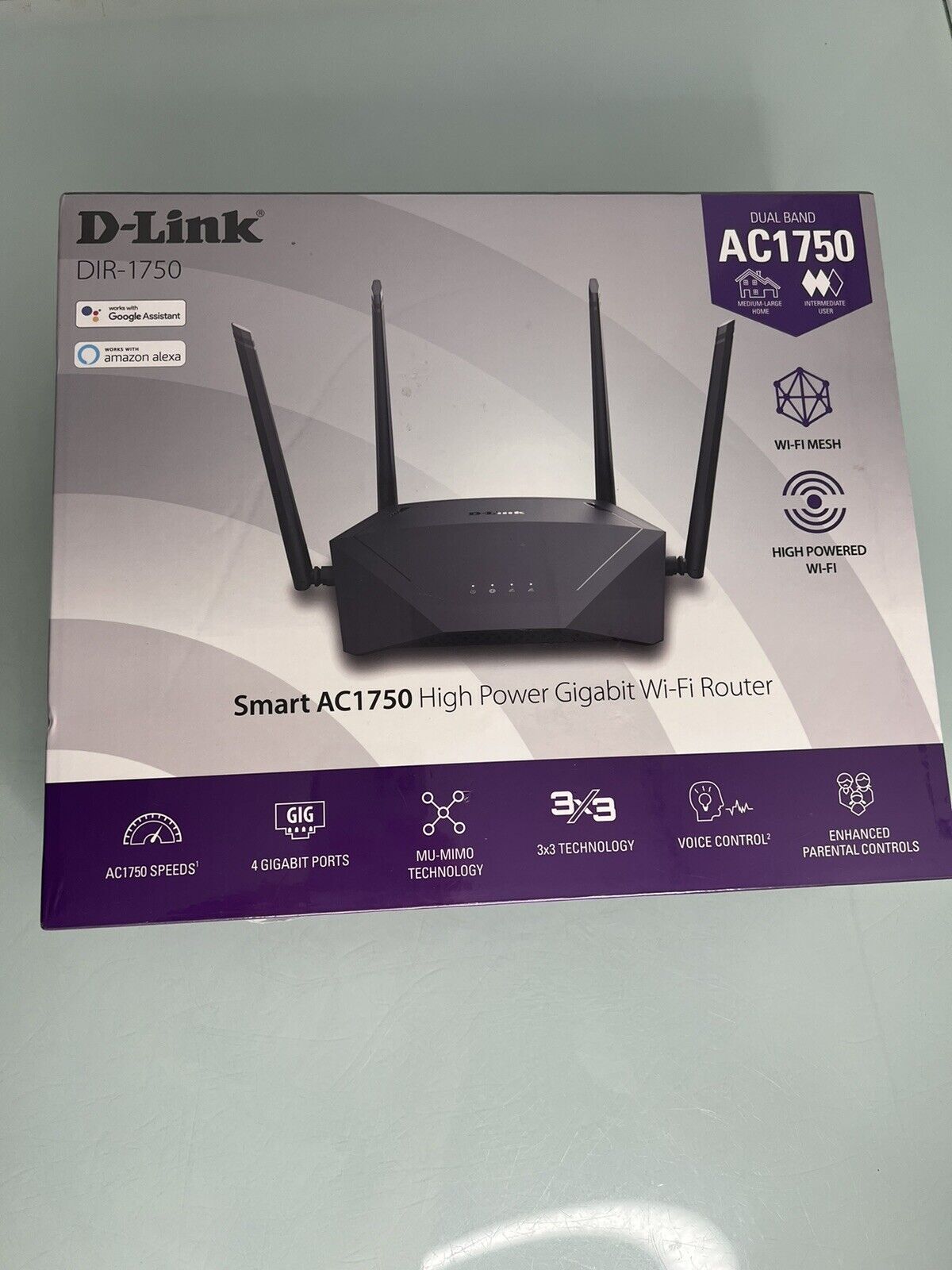 D Link AC 1750 Smart Gigabit Wi Fi Router Smart Internet Home Network New Sealed