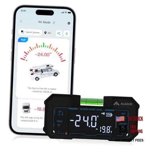RV Leveling System, Bluetooth Wireless Camper Leveler with User-Friendly App,