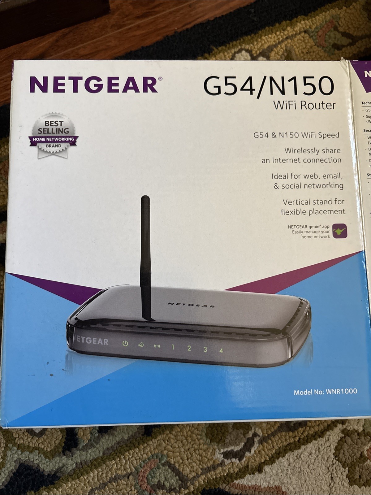 NETGEAR G54/N150 Wireless Router. Model WNR1000