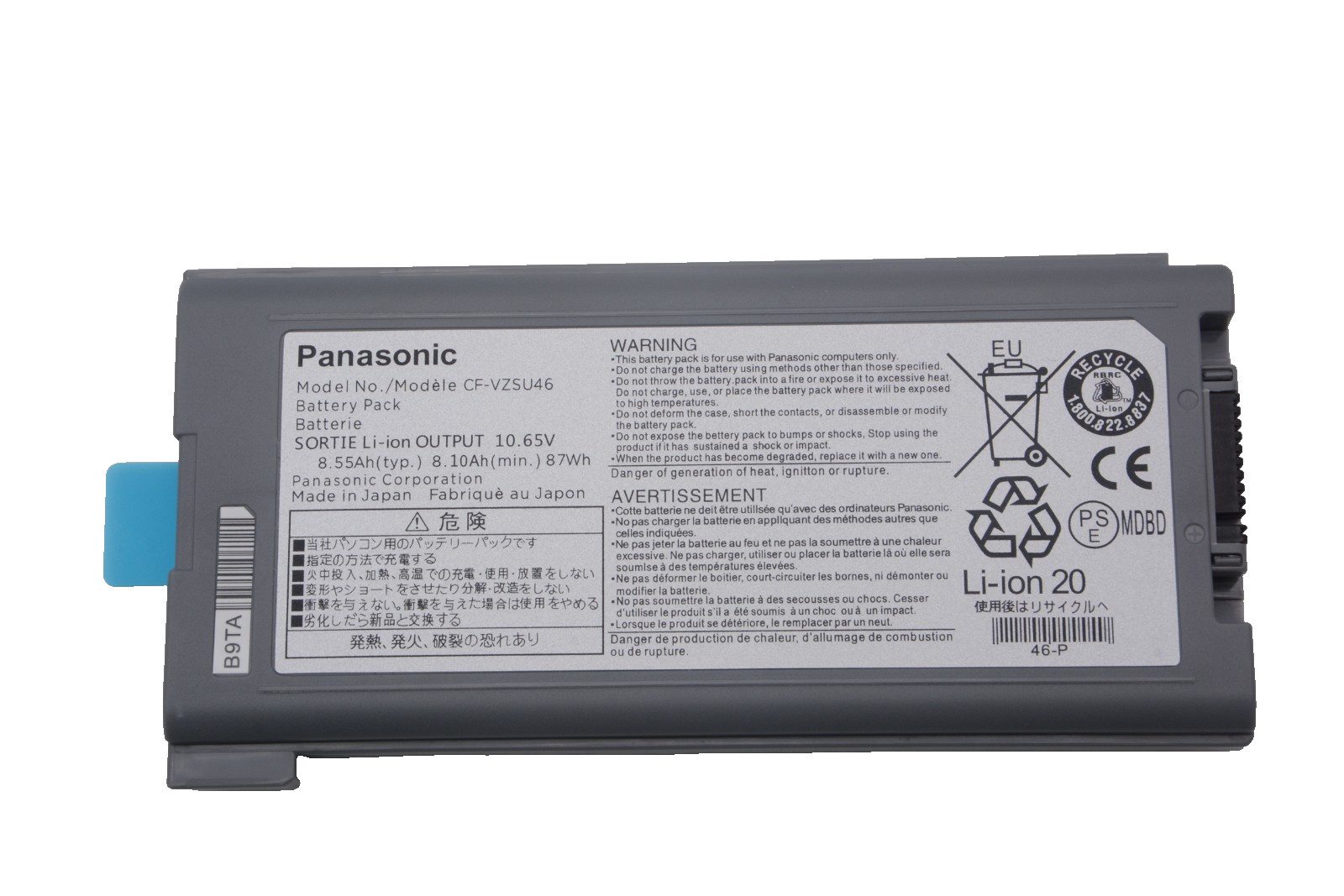 Genuine OEM 87Wh CF-VZSU46AU Battery For Panasonic Toughbook CF-30 CF-31 CF-52