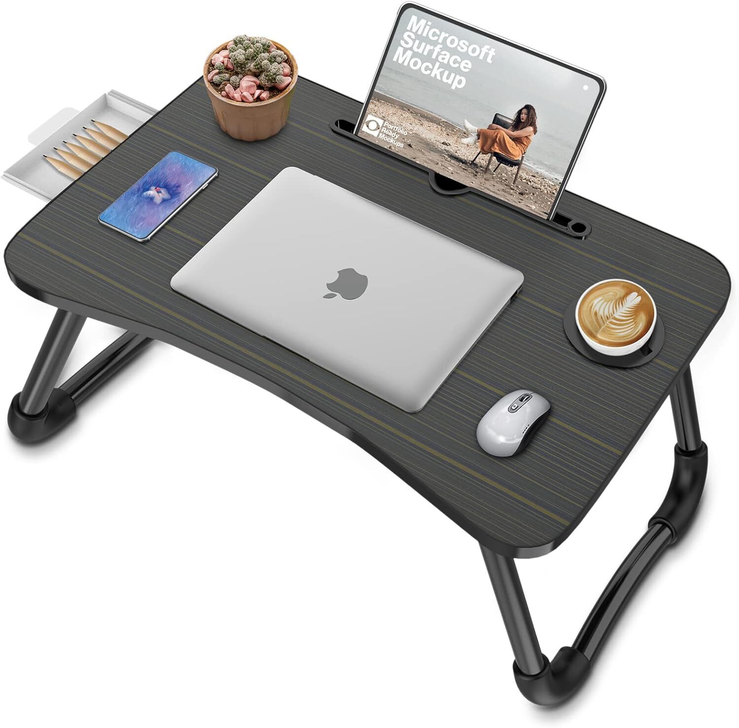 Foldable Laptop Table Multifunctional Table for Eating and Working on the Sofa