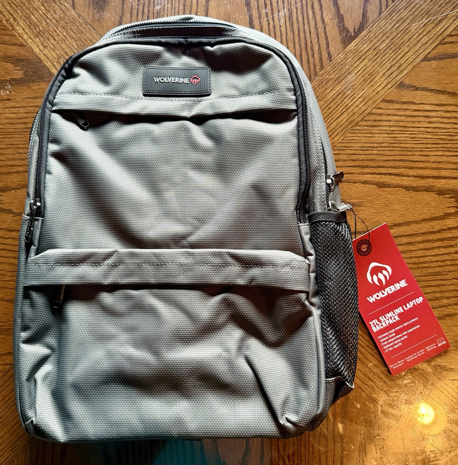 Wolverine 27L Slimline Laptop Backpack Gunmetal 15/17in Nylon WVB4003