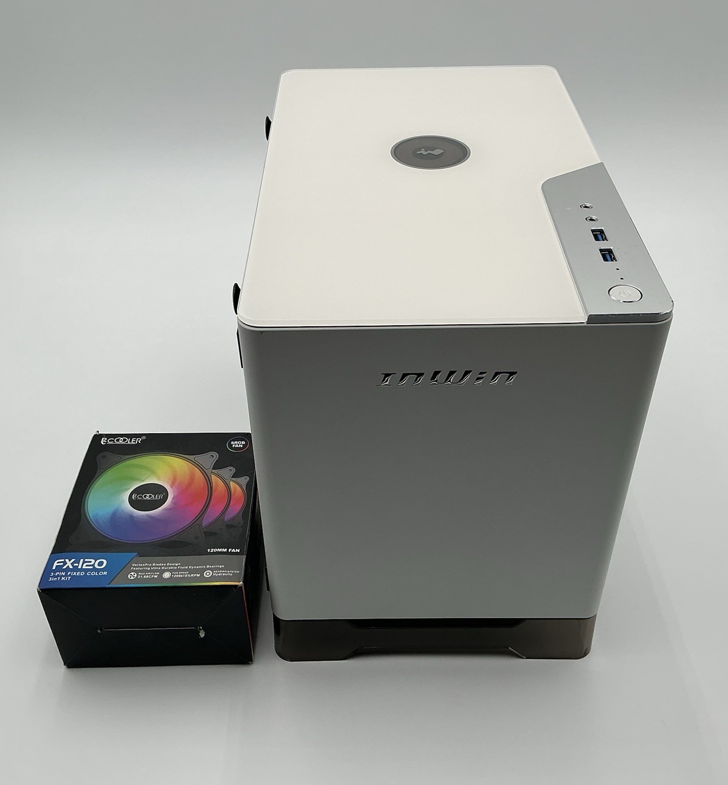 InWin A1 PRIME WHITE Mini-ITX Tower Computer Case W/ 3x RGB Fans